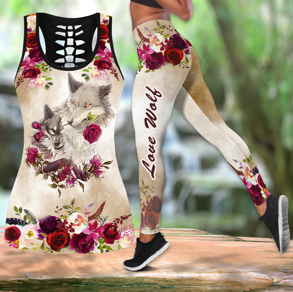 Powwow Store the wolfs hollow tanktop legging set ls01