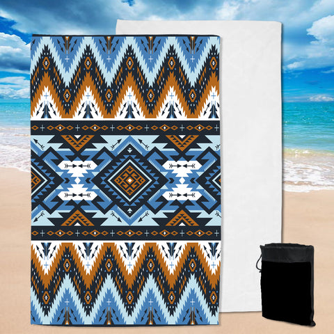 GB-NAT00613 Retro Colors Tribal Seamless Pool Beach Towel