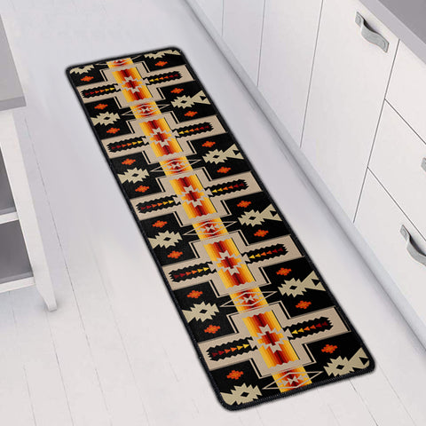 GB-NAT00062-01 Black Tribe Design Native American Long Mat