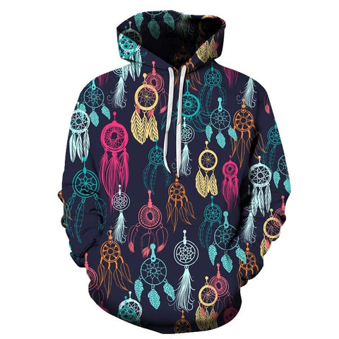Full Color Dreamcatcher Native American All Over Hoodie - Powwow Store
