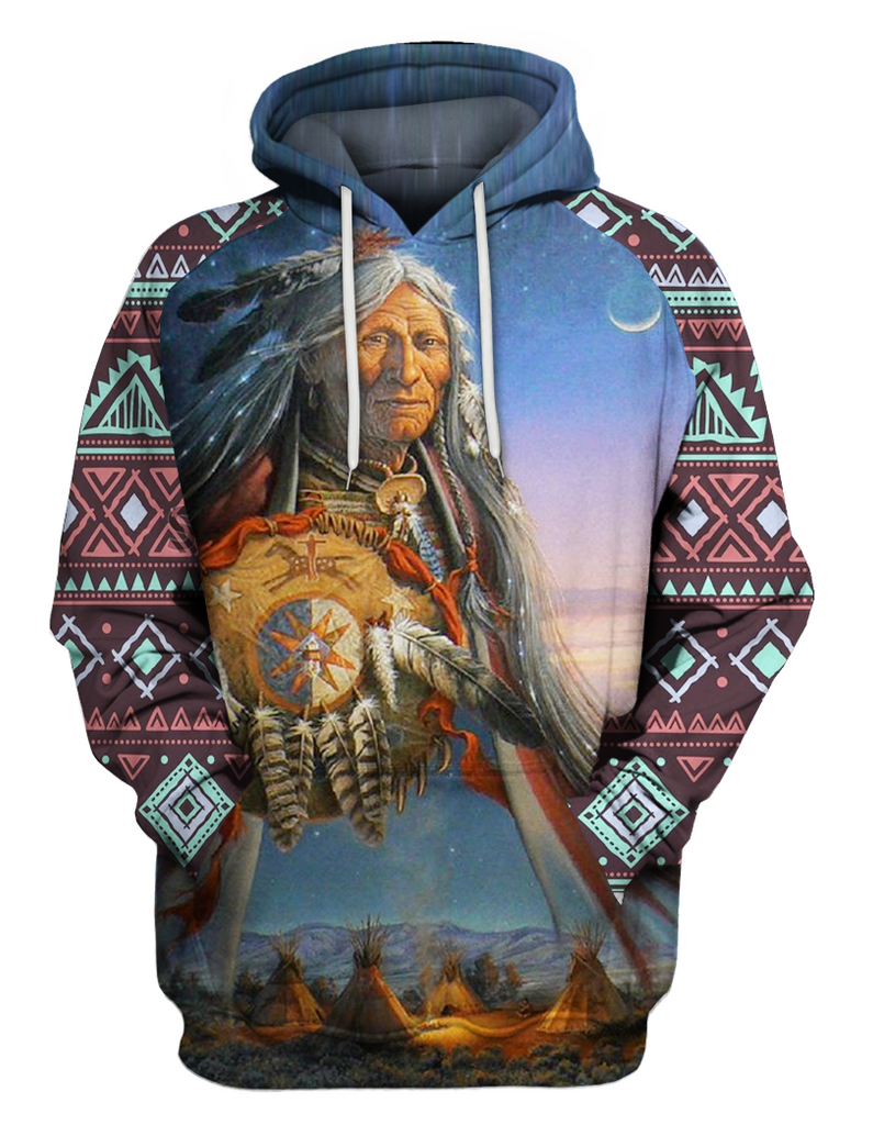 Powwow Store gb nat00572 chief 3d hoodie