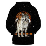 Wolf Dreamcatcher Native American All Over Hoodie no link