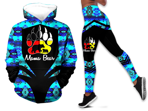 Powwow StoreHLS00348 Pattern Native 3D Hoodie Legging Set