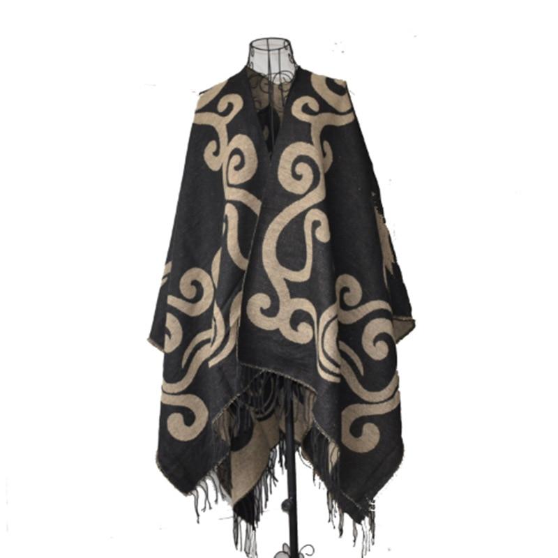 Reversible Floral Ethnic Tassel Native American Scarf - Powwow Store