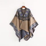 Ethnic Style Cashmere Native American Poncho Scarf - Powwow Store