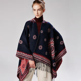 Fashion Design Pashmina Ladies Knit Shawl Cape Vintage Native American