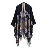 Tassel Geometric Scarves Native American Poncho - Powwow Store