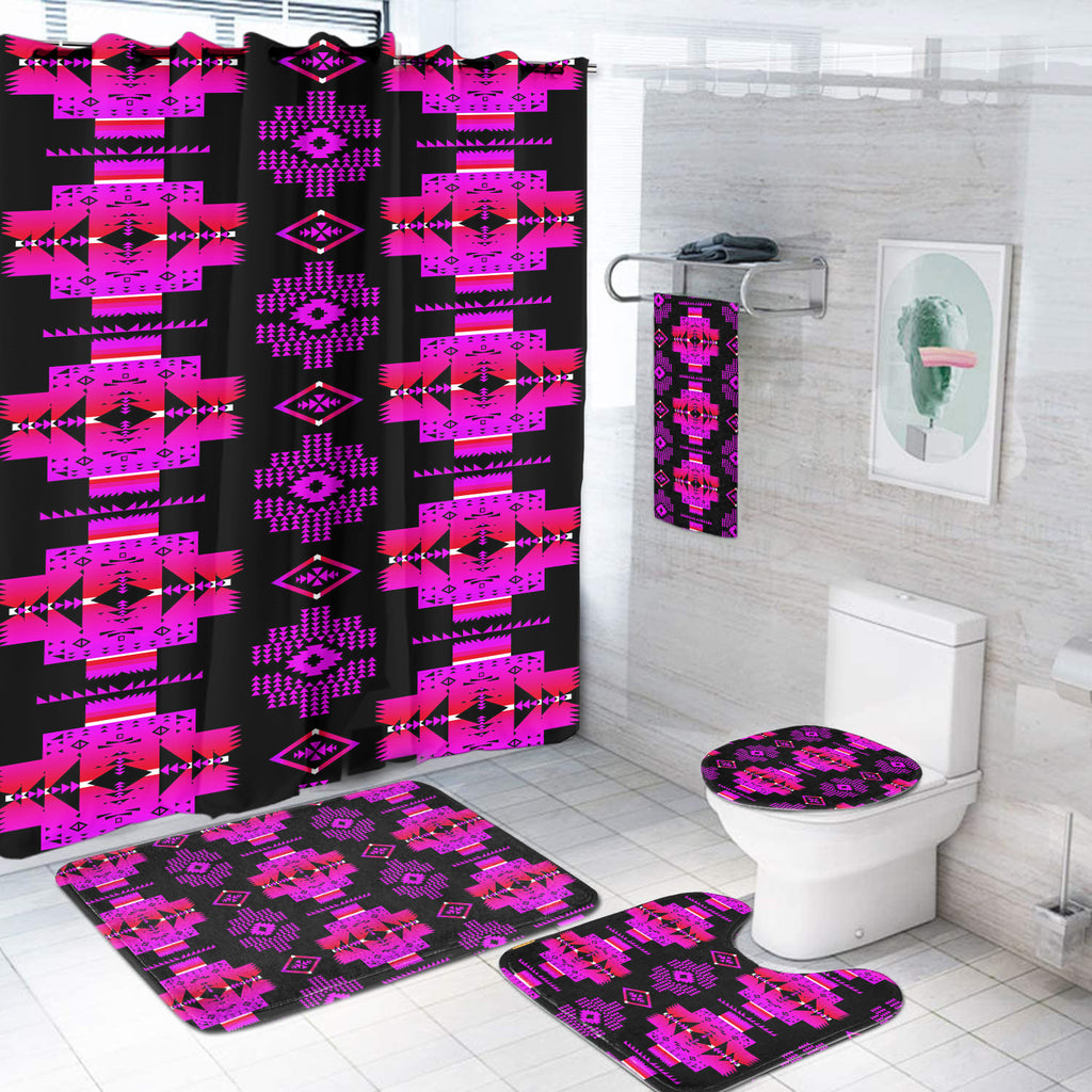 Powwow StoreGBNAT0072009 Pattern Native American Bathroom Set