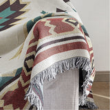 Beach Picnic Outdoor Camping Tassels Blanket Ethnic Bohemian Striped