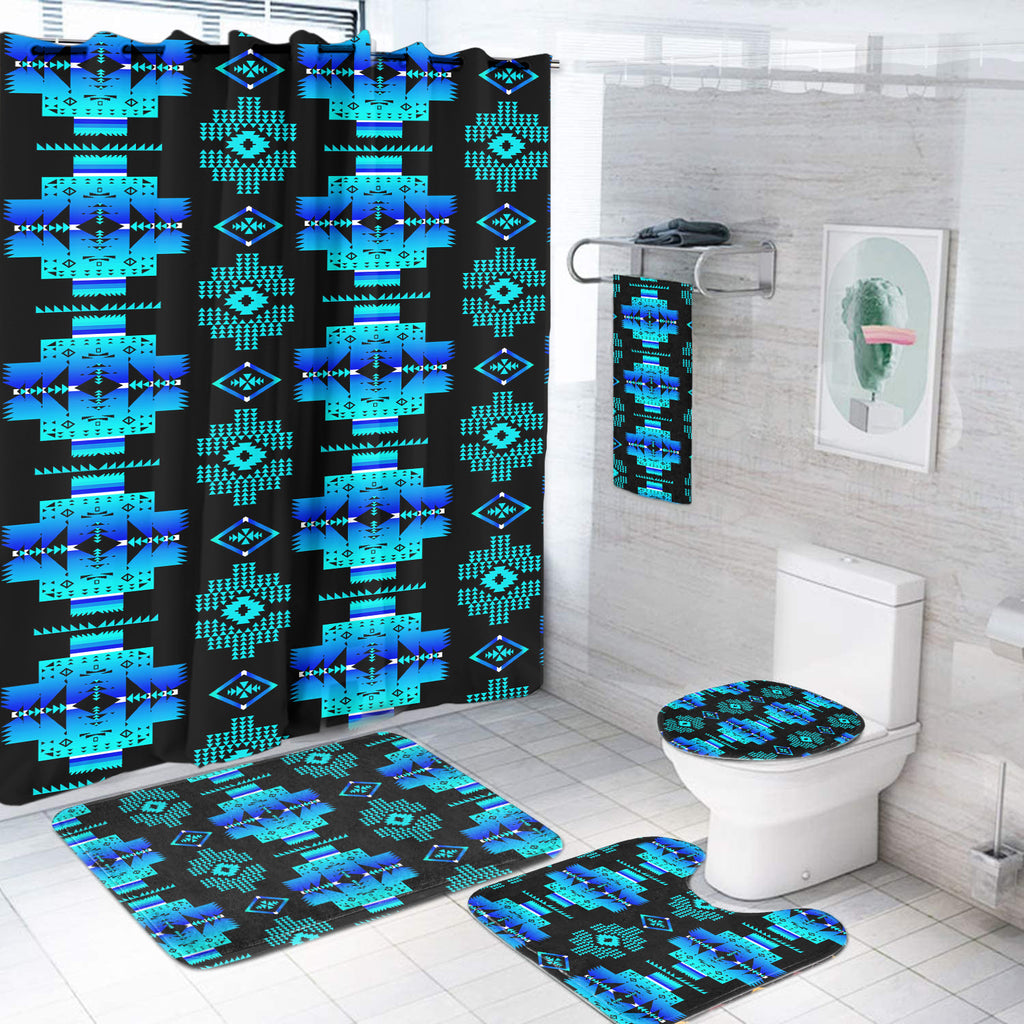 Powwow StoreGBNAT0072004 Pattern Native American Bathroom Set