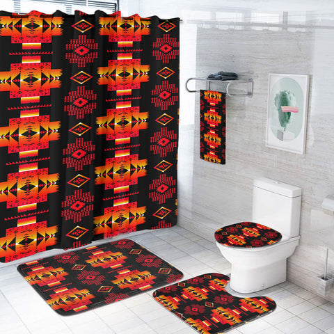 Powwow StoreGBNAT0072003 Pattern Native American Bathroom Set