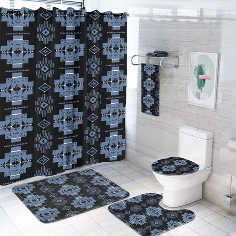 Powwow StoreGBNAT0072005 Pattern Native American Bathroom Set