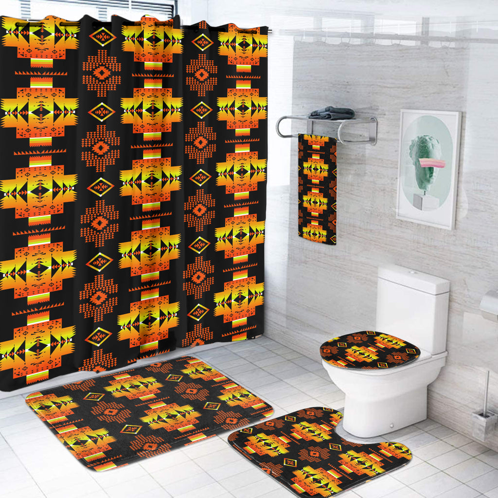 Powwow StoreGBNAT0072006  Pattern Native American Bathroom Set