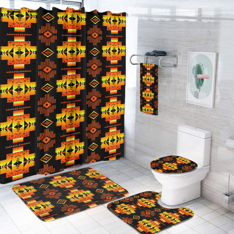 GB-NAT00720-06  Pattern Native American Bathroom Set