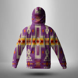 Powwow Store gb nat00062 07 light purple tribe design native american 3d hoodie with mask