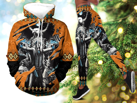 Powwow StoreHLS007 Chief Native  Hoodie Legging Set