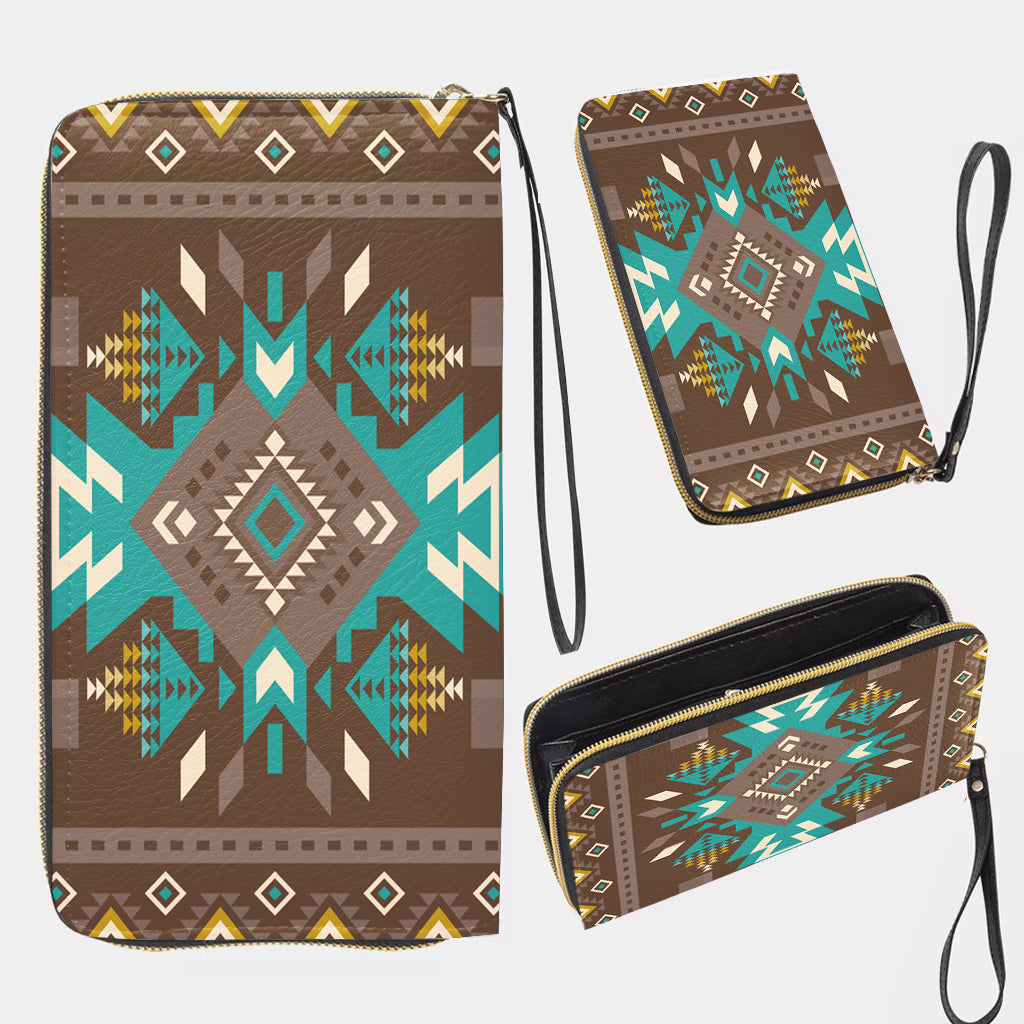 GB-NAT00538-01 Pattern Native Long Portable Wallet