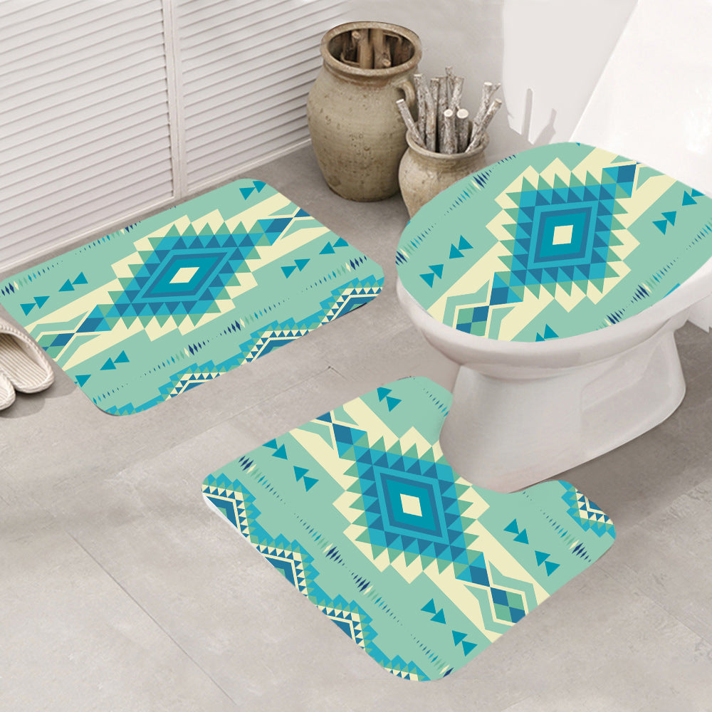 Powwow Store gb nat00599 pattern ethnic native bathroom mat 3 pieces