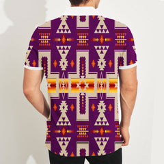 Powwow Store gb nat00062 09 purple tribe design native american polo t shirt 3d