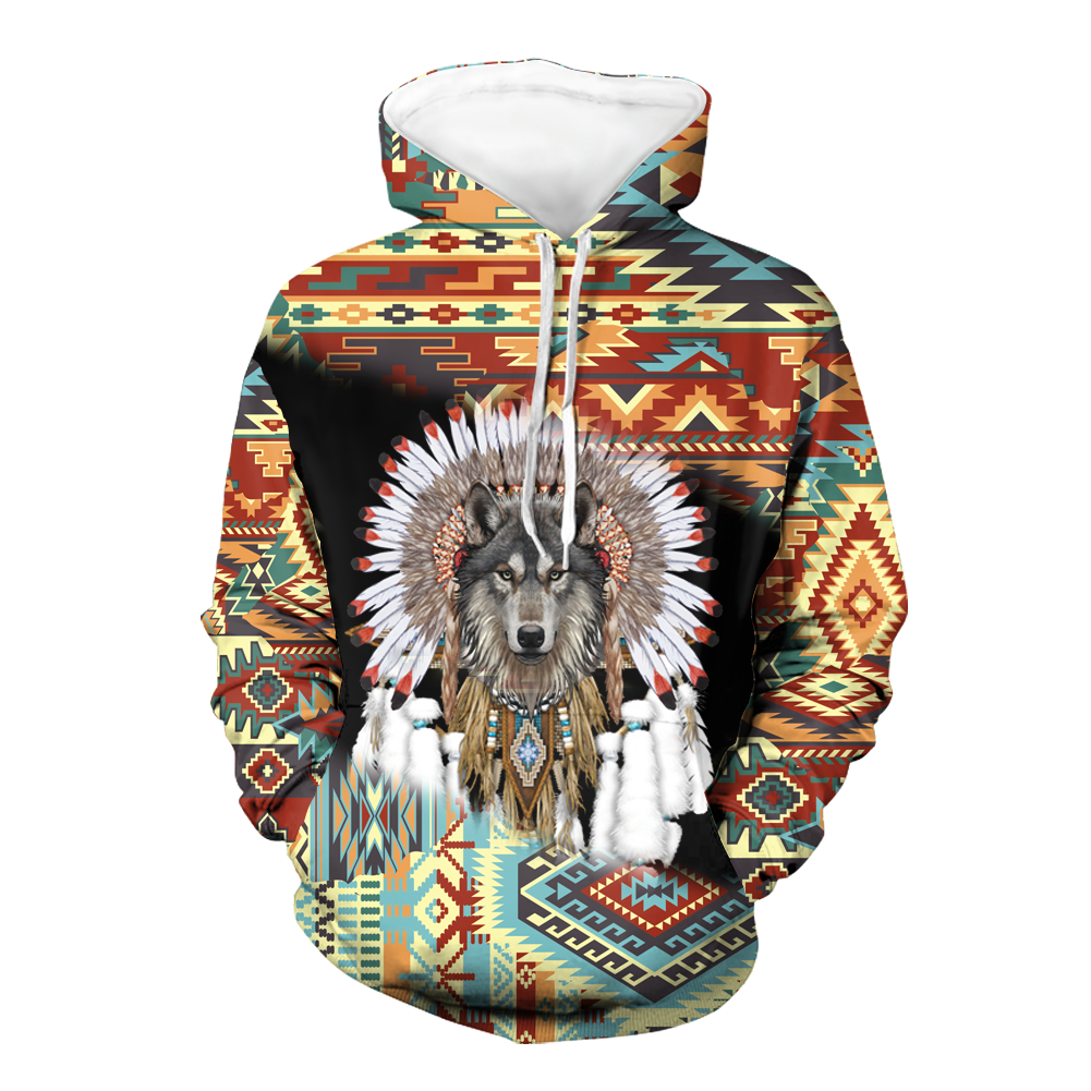 Powwow StoreHD00089 Native American Pride  3D Hoodie