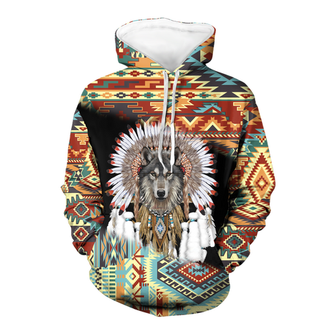 Powwow StoreHD00089 Native American Pride  3D Hoodie