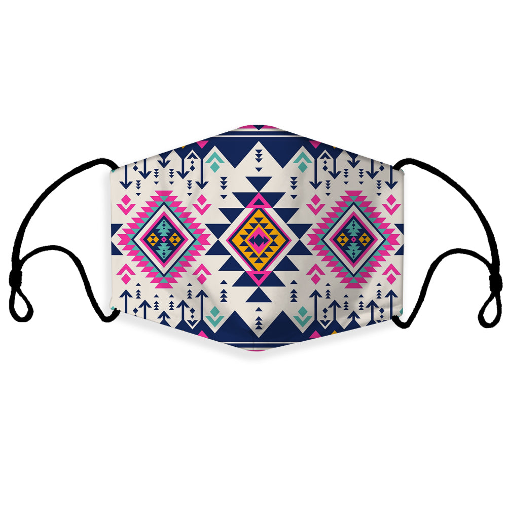 GB-NAT00316 Pink Pattern Native American 3D Mask (with 1 filter)
