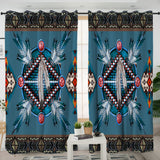 Powwow Storelvr0015 pattern brown mandala living room curtain