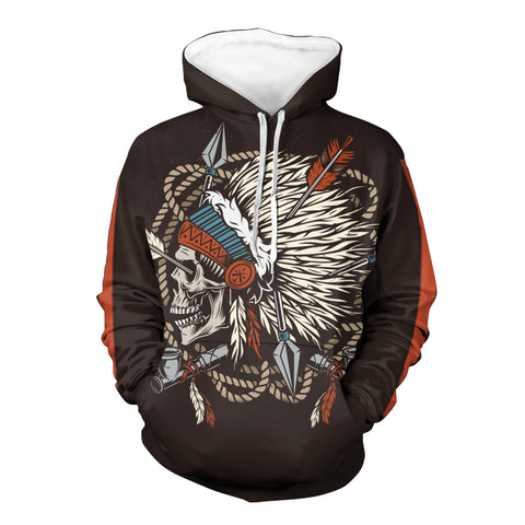 Powwow Store gb nat00344 skull chief native american 3d hoodie