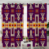 GB-NAT00062-09 Dark Purple Design Native Living Room Curtain