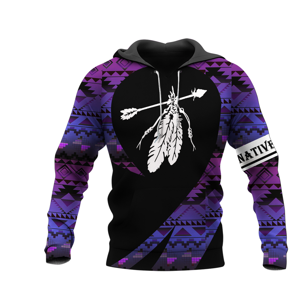 Powwow StoreHD000239 Pattern Native Pride 3D Hoodie