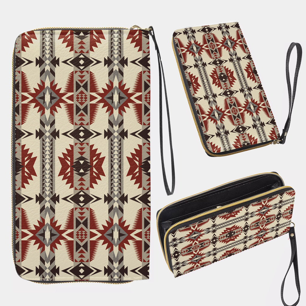 GB-NAT00594 Pattern Native Long Portable Wallet