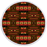 Powwow Store gb nat00046 08 brown native tribes pattern beach blanket bag set