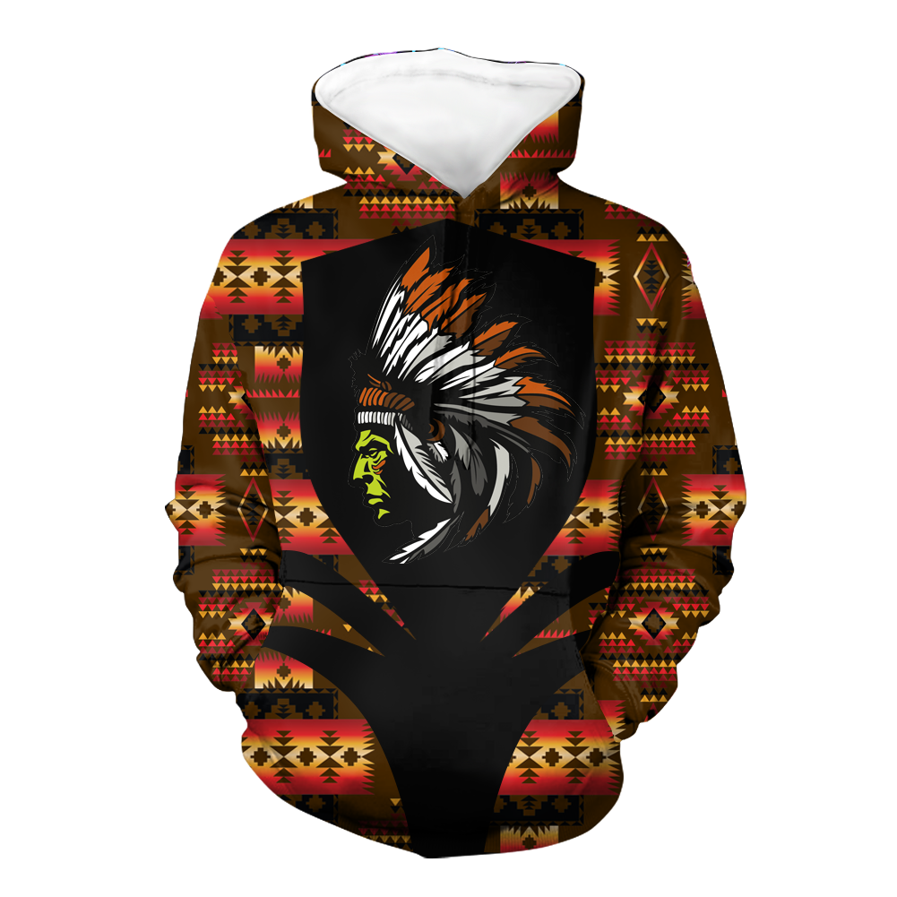 Powwow StoreHD000363 Pattern Native Pride 3D Hoodie