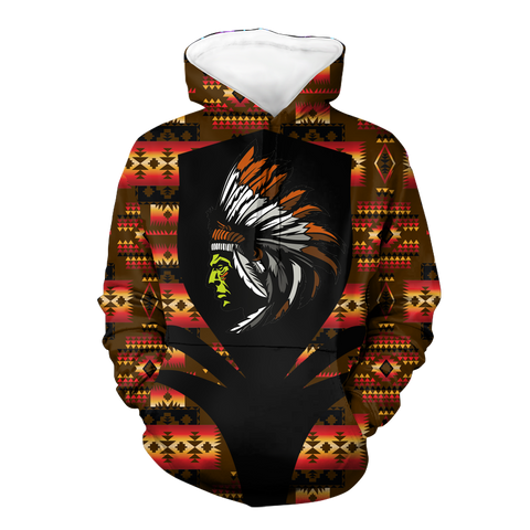 Powwow StoreHD000363 Pattern Native Pride 3D Hoodie