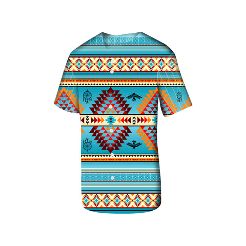 Powwow Store gb nat00087 02 blue thunderbird native american baseball jersey