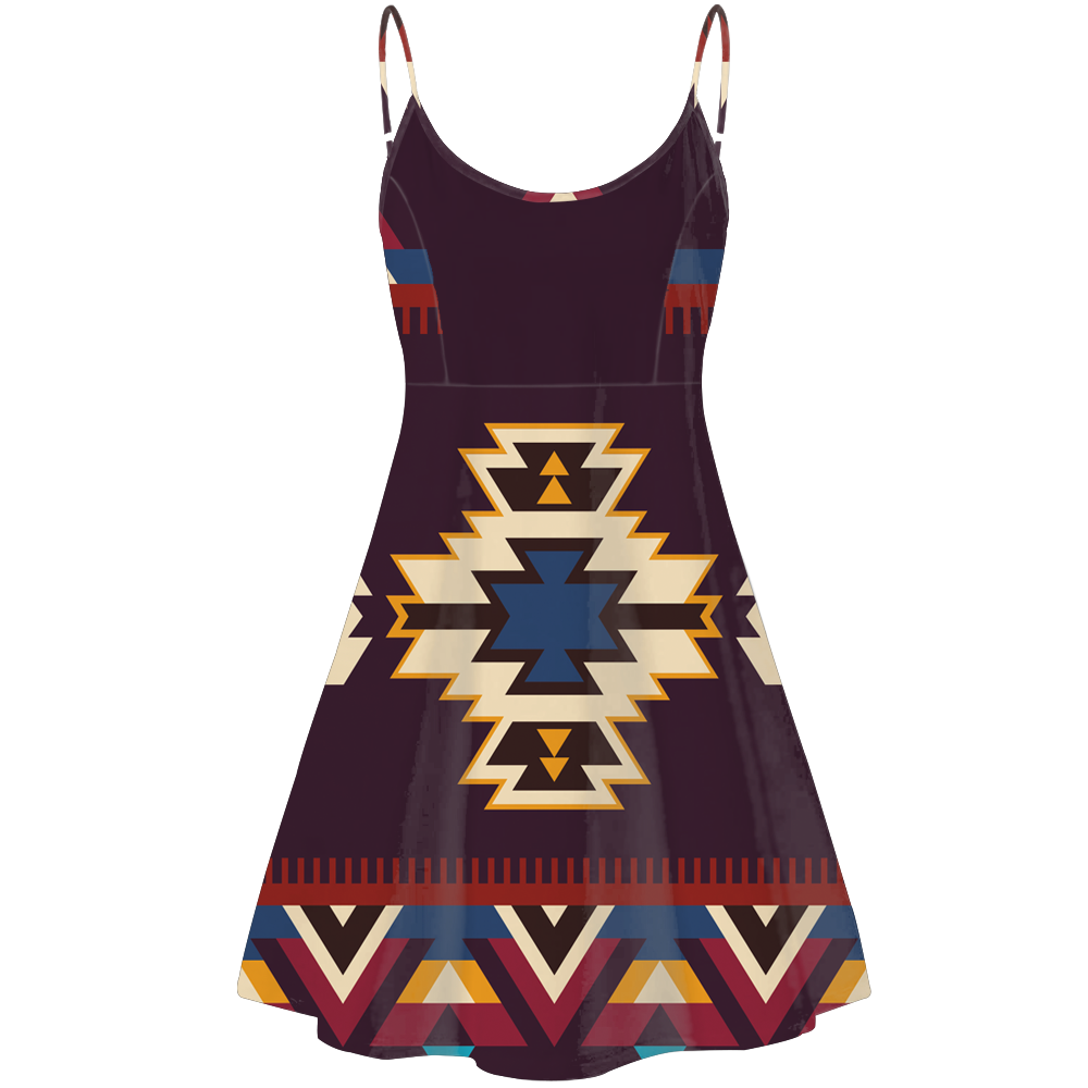 Powwow StoreGBNAT00736 Pattern Native American Strings Dress