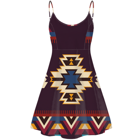 GB-NAT00736 Pattern Native American Strings Dress