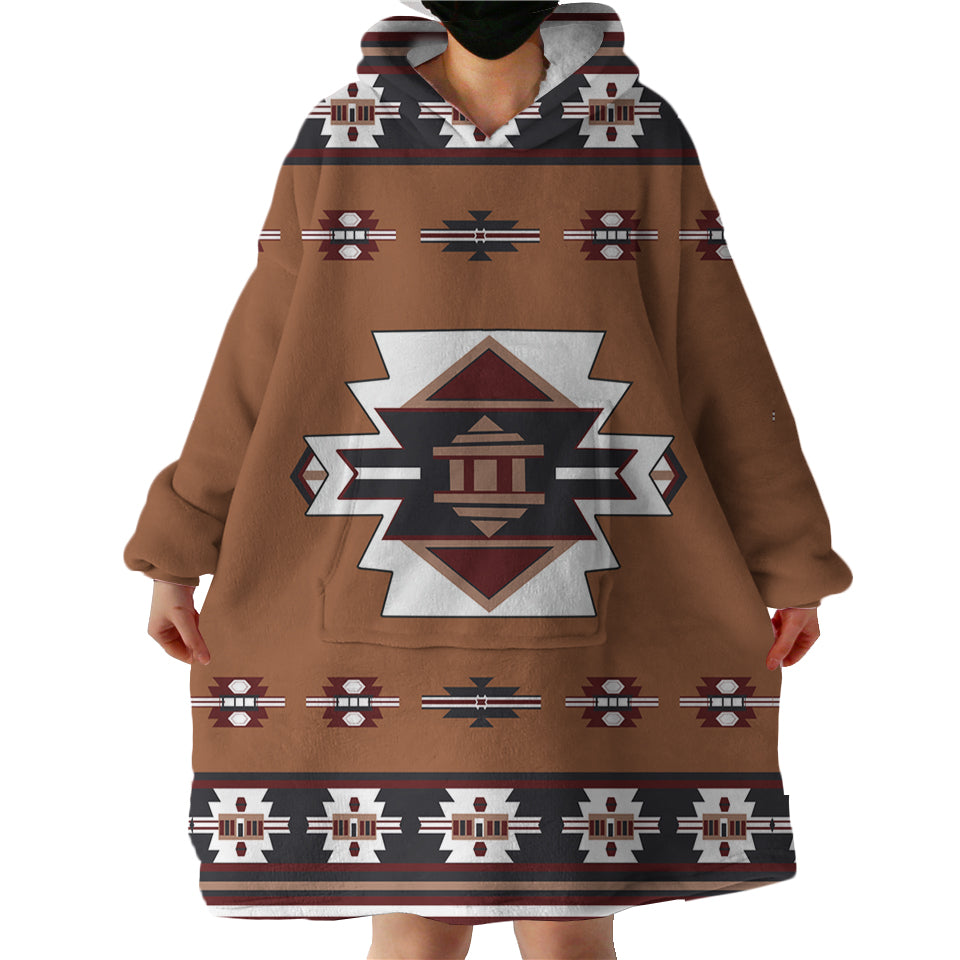 GB-NAT00012 United Tribes Sherpa Hoodie Blankets