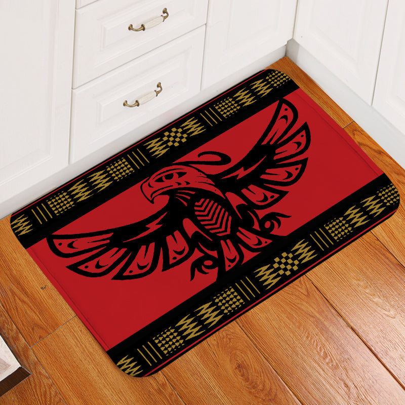 Powwow Store gb nat00048 01 red phoenix native american doormat