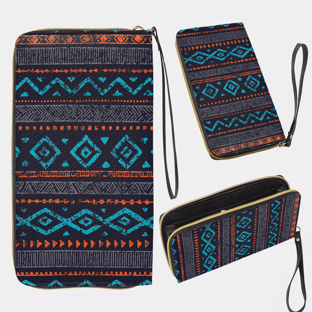 GB-NAT00598 Pattern Native Long Portable Wallet