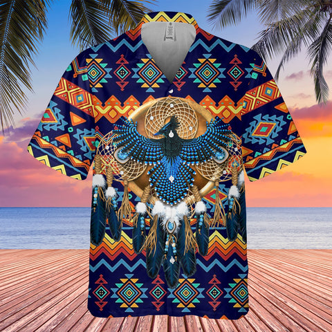 GB-HS00015 Pattern Color Thunderbird Hawaiian Shirt 3D