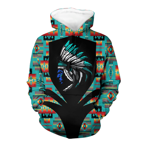 Powwow StoreHD000362 Pattern Native Pride 3D Hoodie