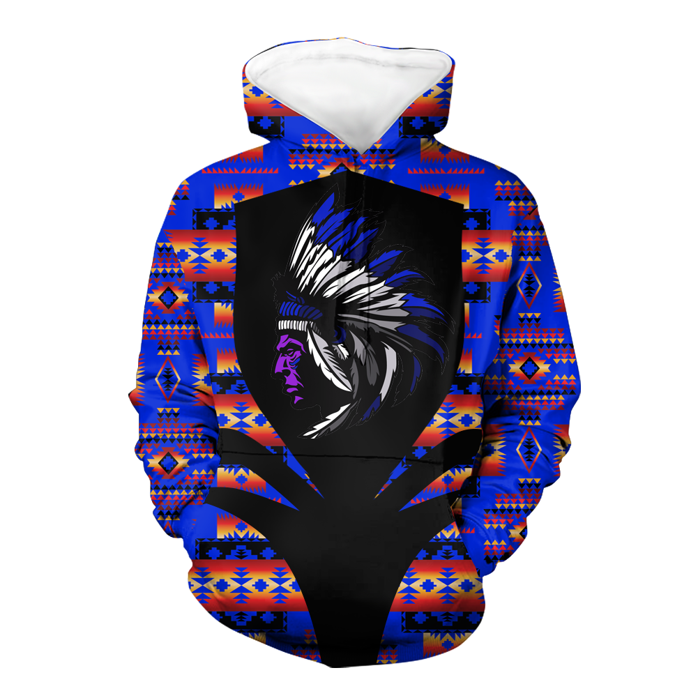 Powwow StoreHD000360 Pattern Native Pride 3D Hoodie