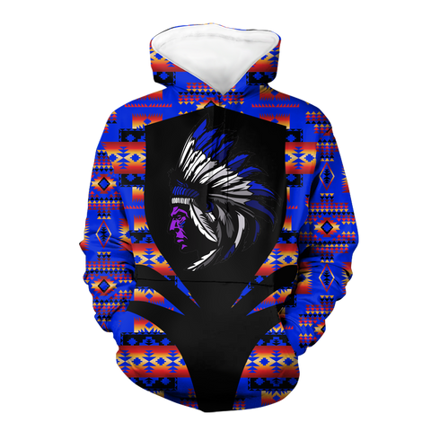 Powwow StoreHD000360 Pattern Native Pride 3D Hoodie