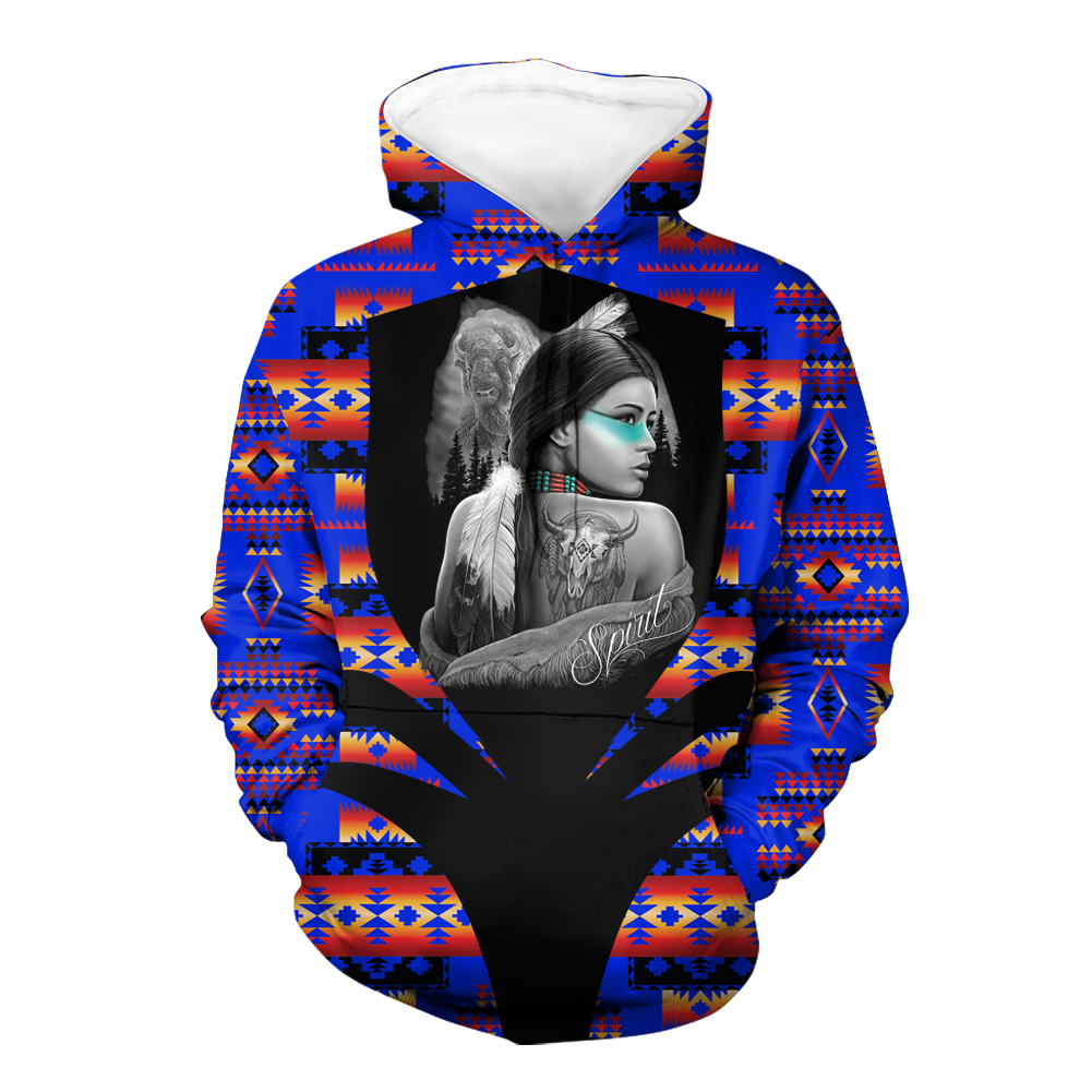 Powwow StoreHD000359 Pattern Native Pride 3D Hoodie