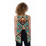 Powwow Storegb nat00016 native pattern 3d loose open back tank top