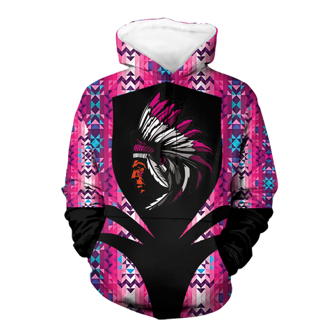 Powwow StoreHD000357 Pattern Native Pride 3D Hoodie