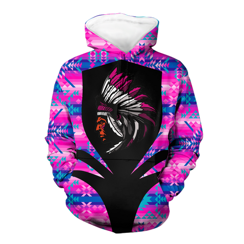 Powwow StoreHD000356 Pattern Native Pride 3D Hoodie