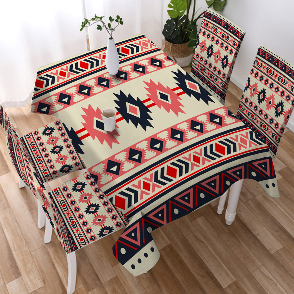 Powwow Store gb nat00375 pink navy pattern native tablecloth