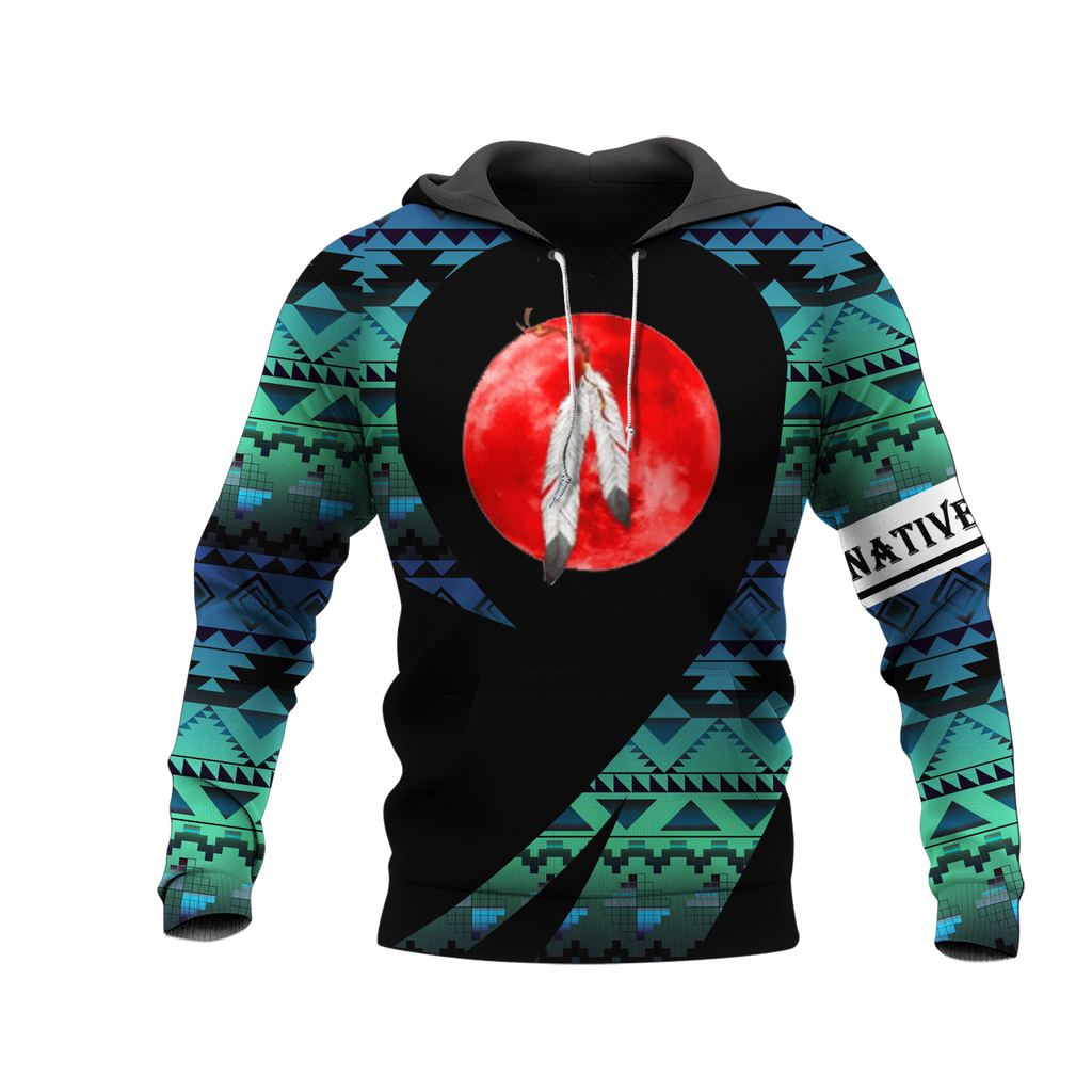 Powwow StoreHD000241 Pattern Native Pride 3D Hoodie